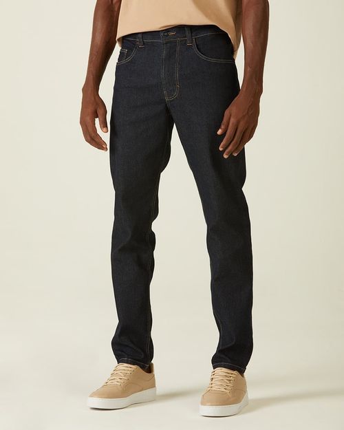 Calça Masculina Slim Bolso Bordado Em Flex Jeans