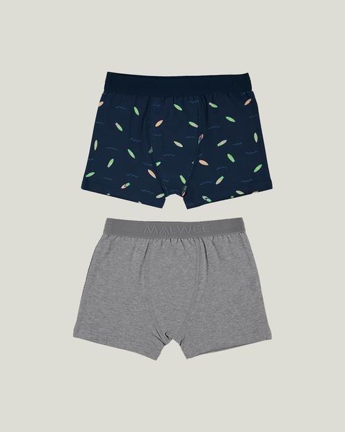 Kit 2 Cuecas Infantis Menino Em Cotton Light Malwee Kids
