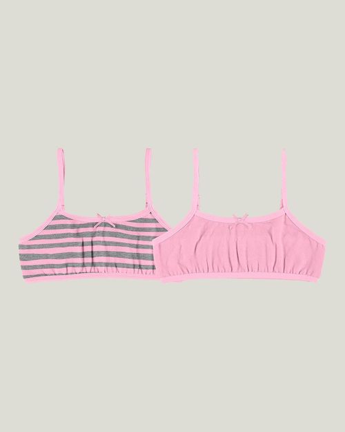 Kit 2 Tops Infantis Menina Sem Bojo Em Algodão Malwee Kids
