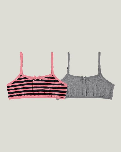 Kit 2 Tops Infantis Menina Sem Bojo Em Algodão Malwee Kids