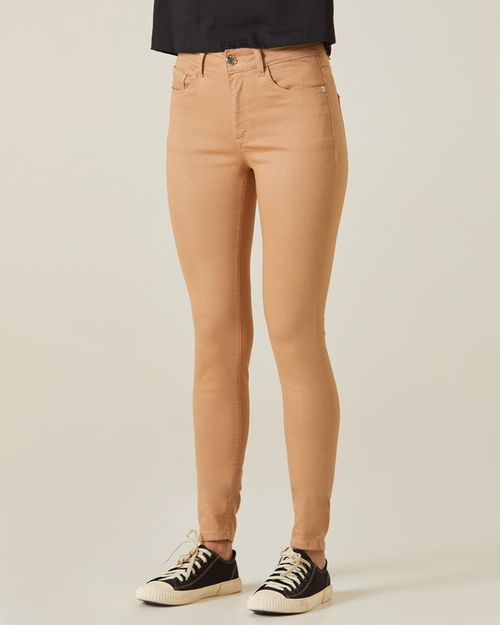 Calça Skinny Feminina Cintura Média Em Flex Jeans