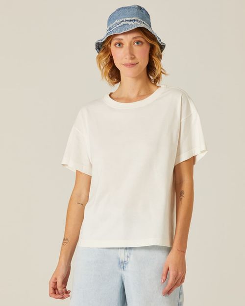 Blusa Básica Feminina Oversized Em Algodão