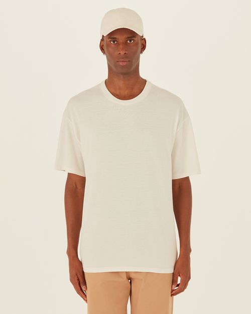 Camiseta Básica Masculina Box Com Decote Redondo Em Algodão