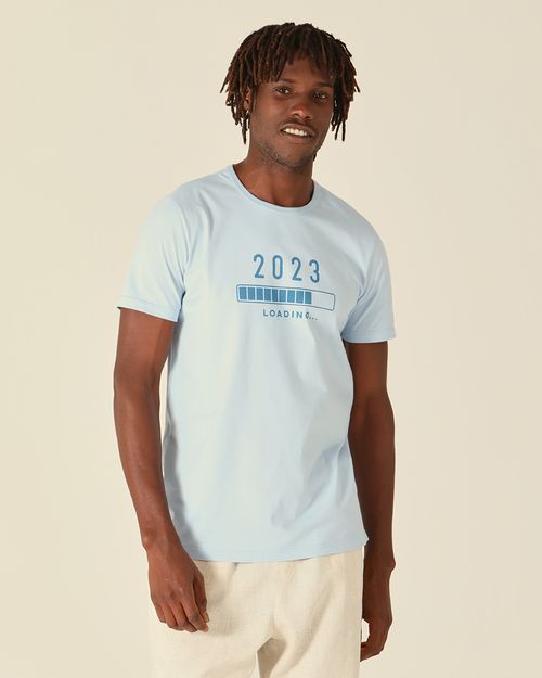 Camiseta Unissex 2023 Loading Em Algodão