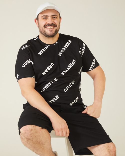 Camiseta Masculina Plus Size Freedom Em Algodão