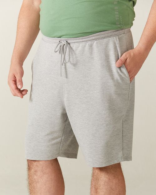 Bermuda Básica Masculina Plus Size Em Moletom Sem Flanela