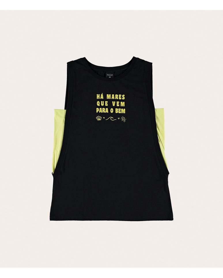Blusa  Há Mares Que Vem Para O Bem Em Meia Malha Malwee Kids