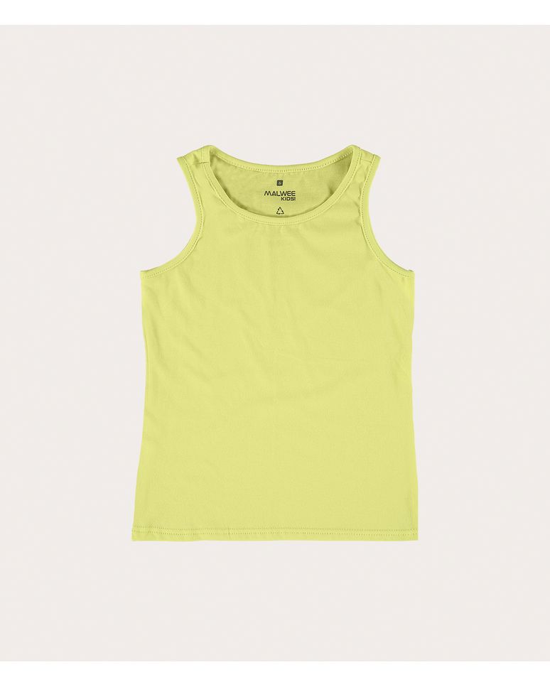 Regata Infantil Menina Decote Redondo Em Meia Malha Malwee Kids