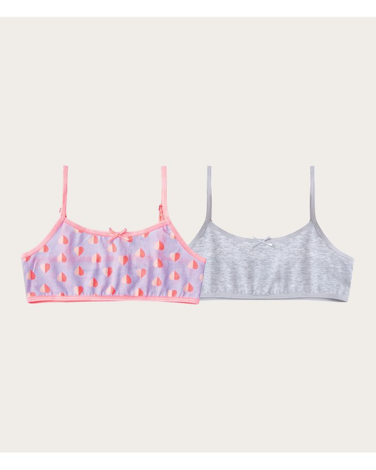 Kit 2 Tops Infantis Menina Sem Bojo Em Algodão Malwee Kids