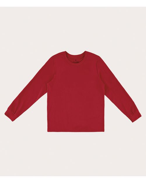 Camiseta Infantil Unissex Manga Longa Em Algodão Malwee Kids