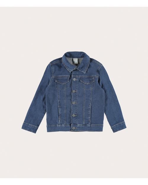 Jaqueta Infantil Unissex Recortes Em Jeans Moletom Malwee Kids