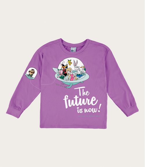 Camiseta Infantil Unissex The Future Is Now Warner Bros® Em Algodão Malwee Kids