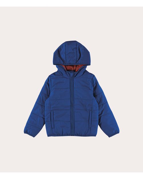 Jaqueta Infantil Unissex Puffer Com Capuz Em Tafetá Malwee Kids