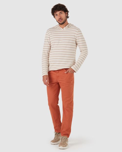 Calça Masculina Slim Em Sarja Com Elastano