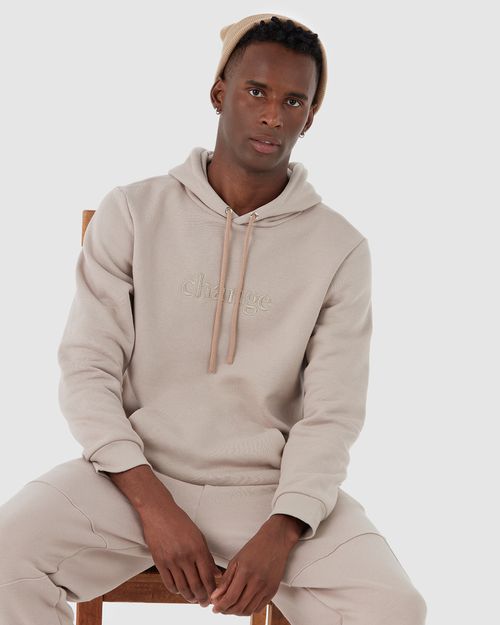 Blusão Masculino Bordado Frontal Em Moletom Pet Reciclado