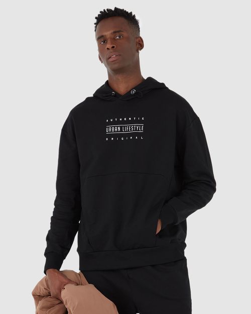 Blusão Oversized Masculino Bolso Embutido Em Moletom Flanelado