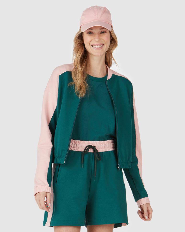 Jaqueta Bomber Feminina Em Moletinho De Viscose