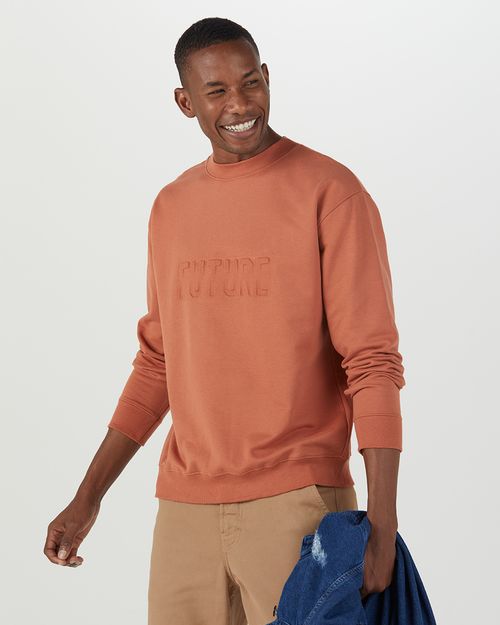 Blusão Masculino Relaxed Fit Future Em Moletom Flanelado