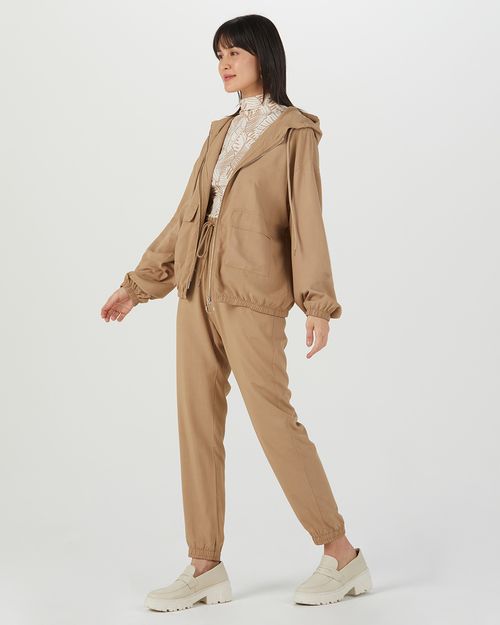Calça Jogger Feminina Cintura Média Em Viscose