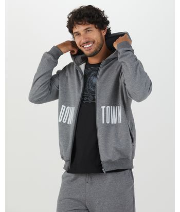 Jaqueta Masculina Downtown Em Moletom Flanelado