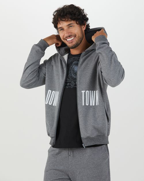 Jaqueta Masculina Downtown Em Moletom Flanelado