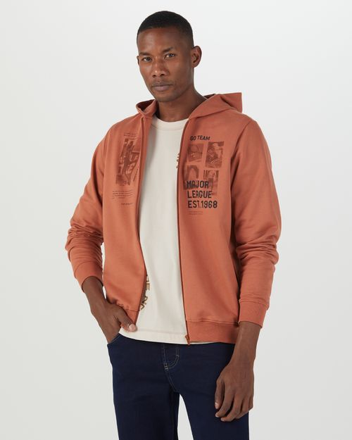 Jaqueta Masculina Major League Em Moletom Flanelado