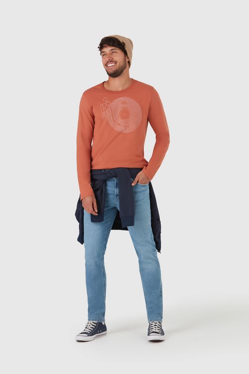 Calça Masculina Slim Cintura Média Em Flex Jeans