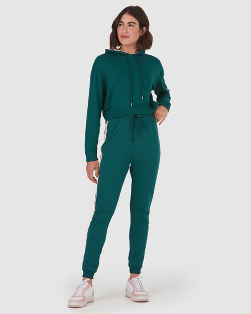 Blusão Básico Feminino Capuz Forrado Em Moletinho De Viscose