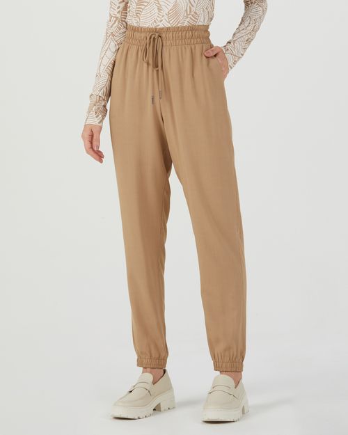 Calça Jogger Feminina Cintura Média Em Viscose