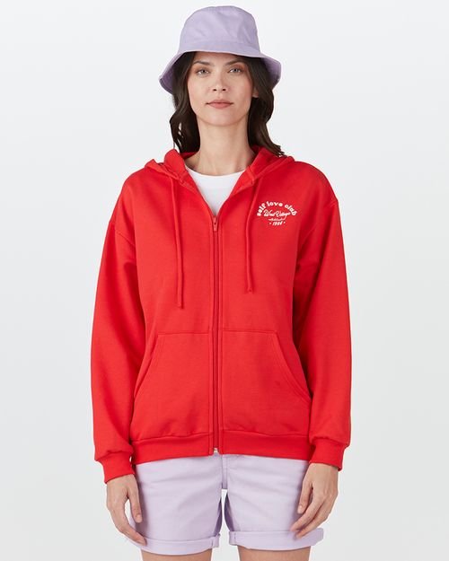 Jaqueta Feminina Oversized Self Love Club Em Moletom Flanelado