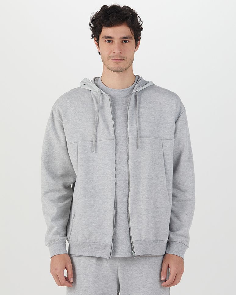 Jaqueta Masculina Relaxed Fit Estampa Costas Em Moletom Flanelado