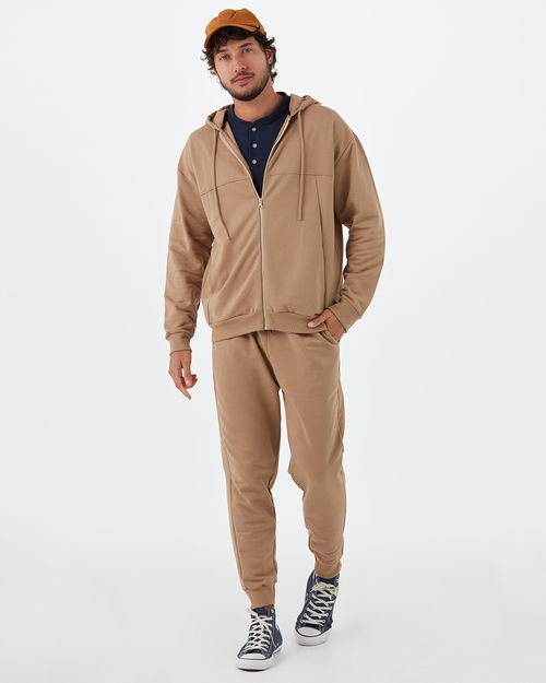 Jaqueta Masculina Relaxed Fit Estampa Costas Em Moletom Flanelado