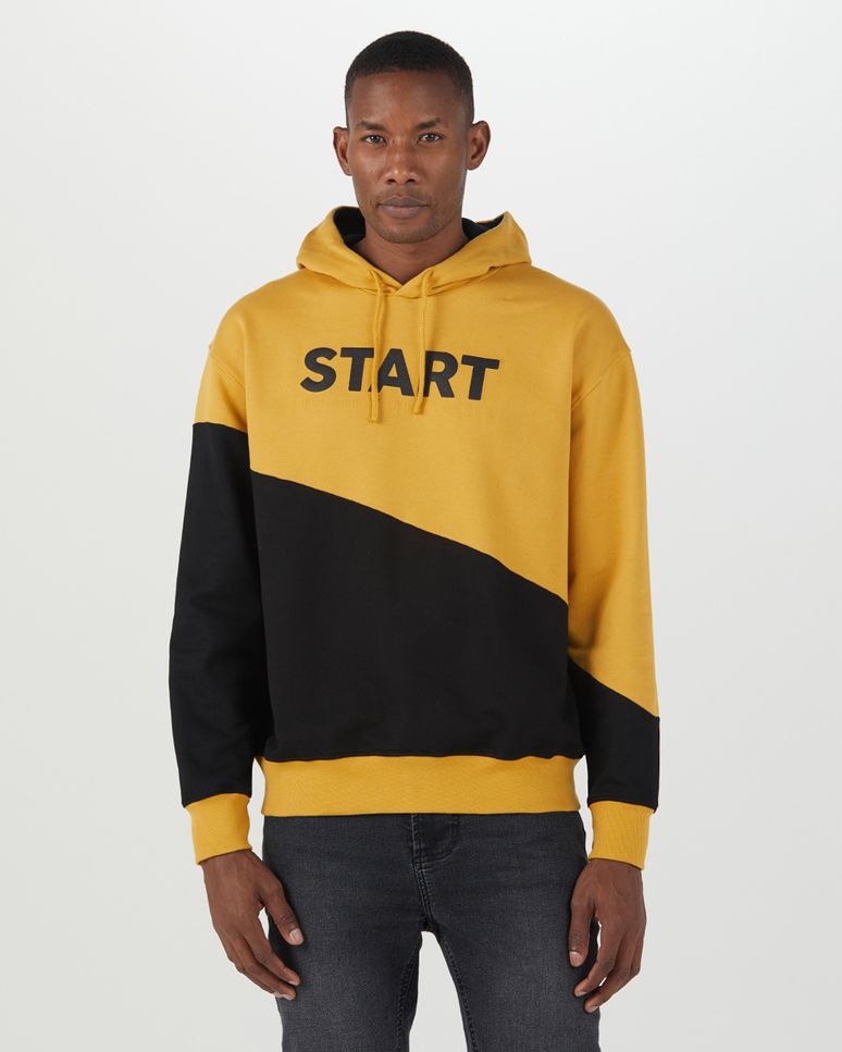 Blusão Masculino Box Bicolor Start Em Moletom Flanelado