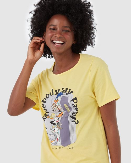 Camisola Feminina Looney Tunes® Em Algodão