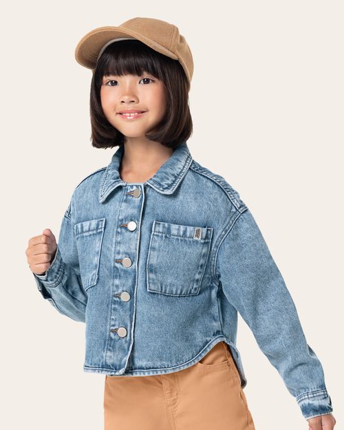 Jaqueta Infantil Menina Looney Tunes® Em Jeans Malwee Kids