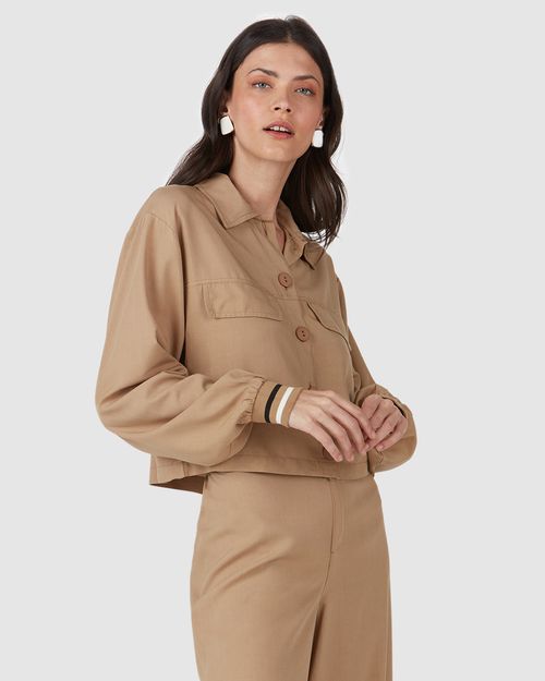 Camisa Feminina Punho Retilínea Em Viscose