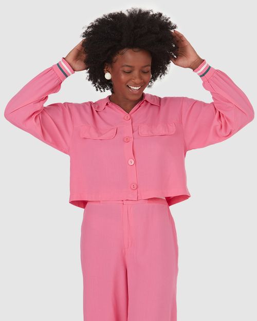 Camisa Feminina Punho Retilínea Em Viscose