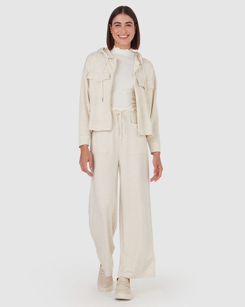 Jaqueta Feminina Lapelas Frontais Em Moletom Stretch Viscolinho