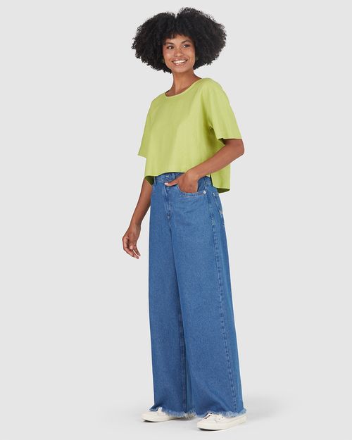 Blusa Mullet Feminina Abertura Costas Em Viscolinho