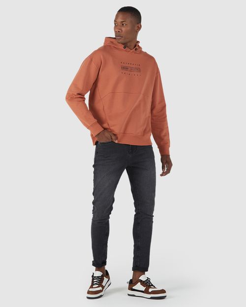 Blusão Oversized Masculino Bolso Embutido Em Moletom Flanelado