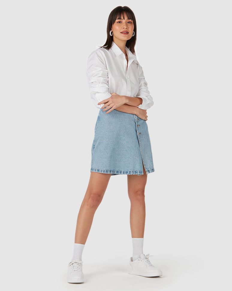 Camisa Tradicional Unissex Manga Longa Em Tricoline