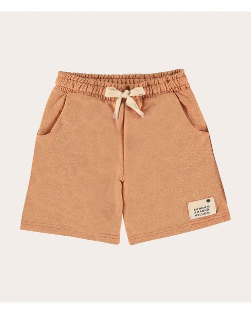 Bermuda Infantil Unissex Em Moletom Desfibrado Malwee Kids
