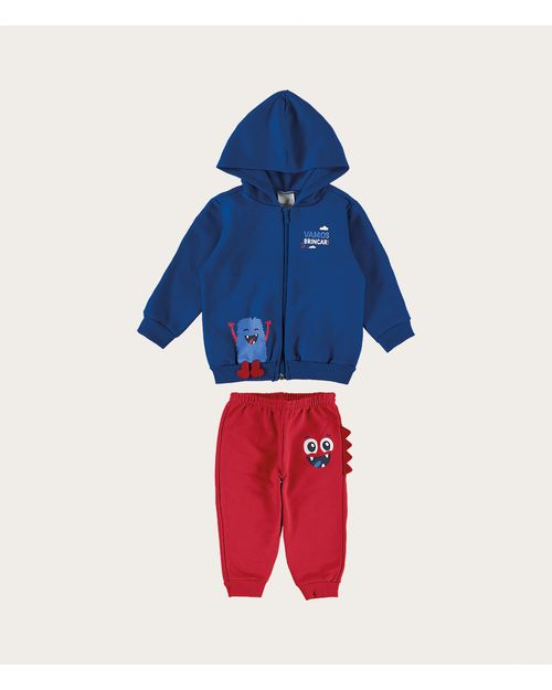 Conjunto Infantil Menino Aplique Interativo Em Moletom Malwee Kids