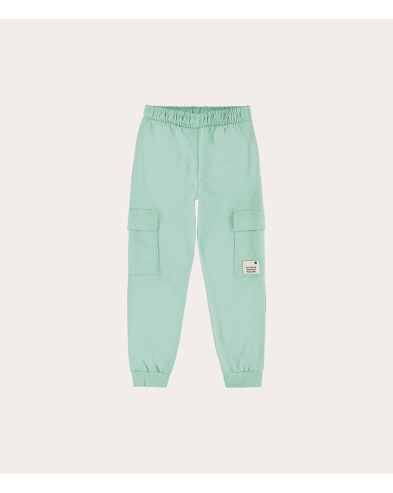 Calça Infantil Moletom Desfibrado Malwee Kids Verde Malwee