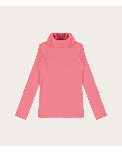 Blusa Infantil Menina Gola Alta Manga Longa Em Ribana Malwee Kids