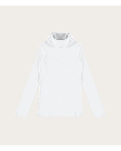 Blusa Infantil Menina Gola Alta Manga Longa Em Ribana Malwee Kids