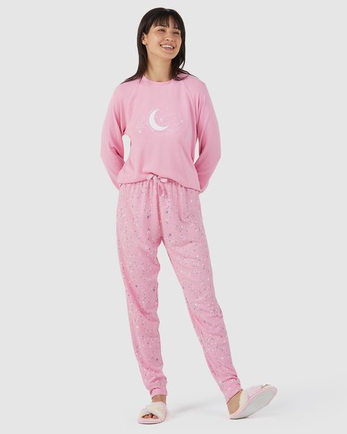 Pijama Feminino Make A Wish And Dream Big Em Malha Tricô