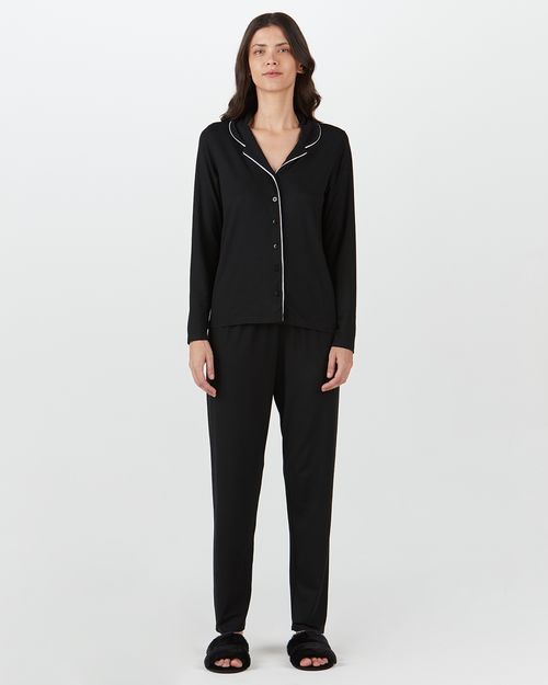 Pijama Americano Feminino Em Malha De Viscose