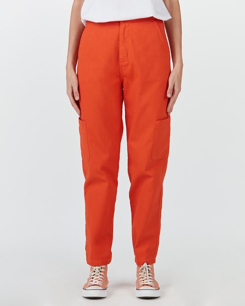 Calça Feminina Alfaiataria Bolso Lateral Em Sarja Soft