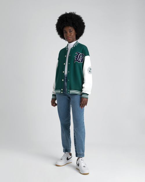 Jaqueta Bomber Feminina Brooklyn Em Moletom - ENFIM